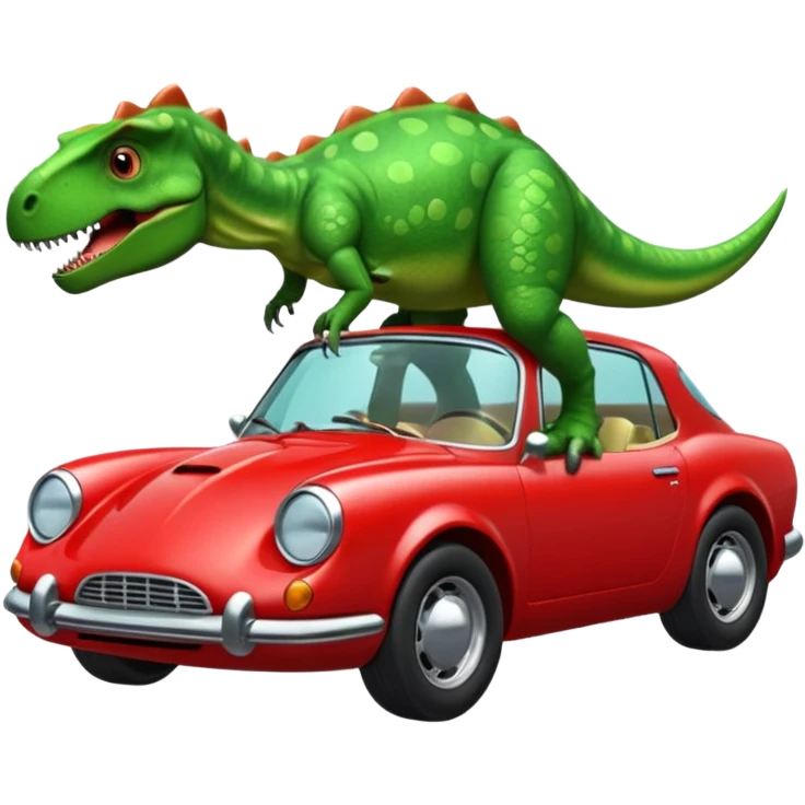 Dinosaurus on a Car emoji
