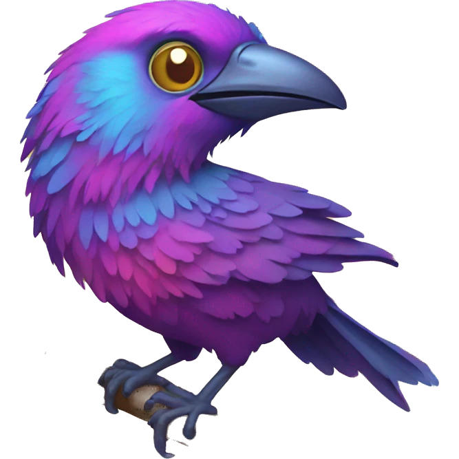psychedelic bird  emoji
