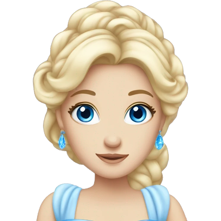 Cinderella with blue eyes and long eyelashes  emoji