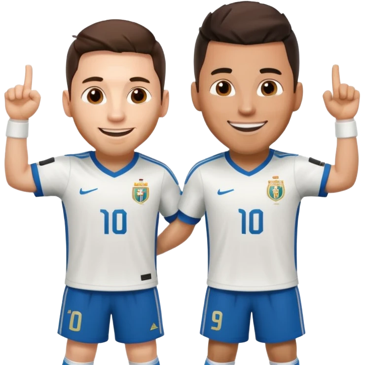 Messi  con Ronaldo che fanno il 67  emoji
