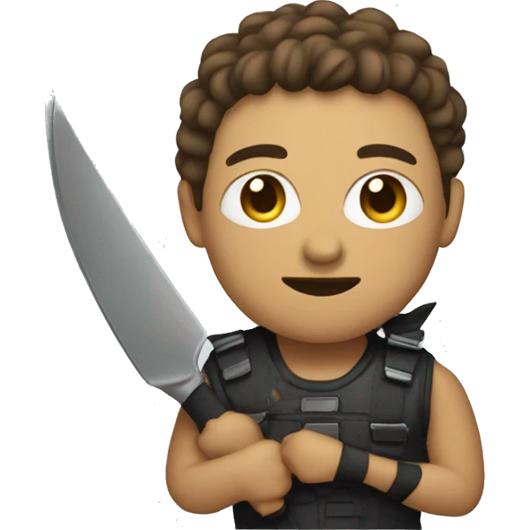 person with toy blade emoji
