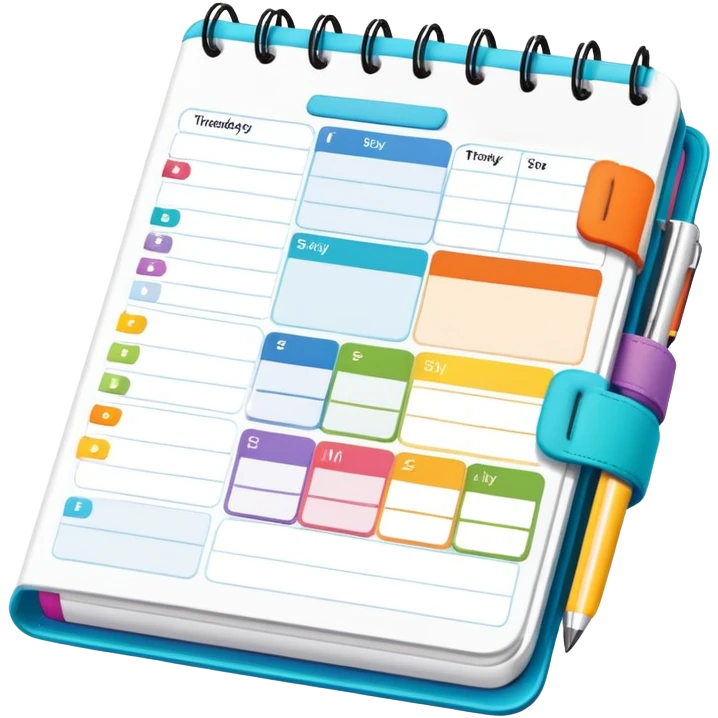 planner or calendar for organization emoji