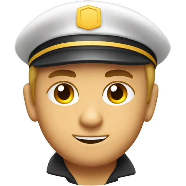 caucasian train conductor with flames emoji