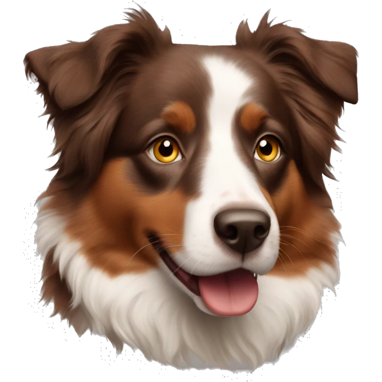 Red Tri Australian Shepherd  emoji
