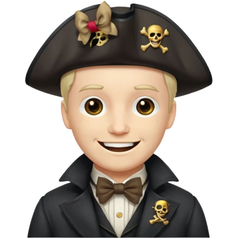 Pirate captain with bow tie under coat emoji