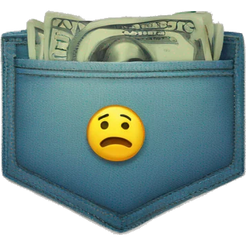 in pocket no money emoji