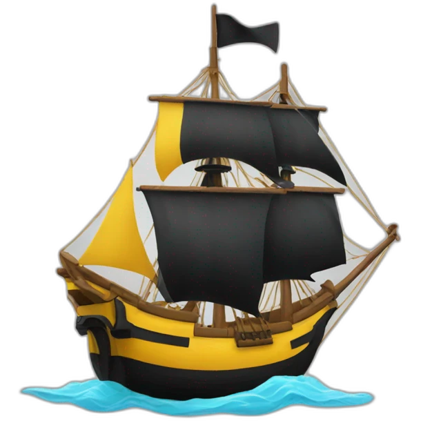 Yellow and black caravel  emoji