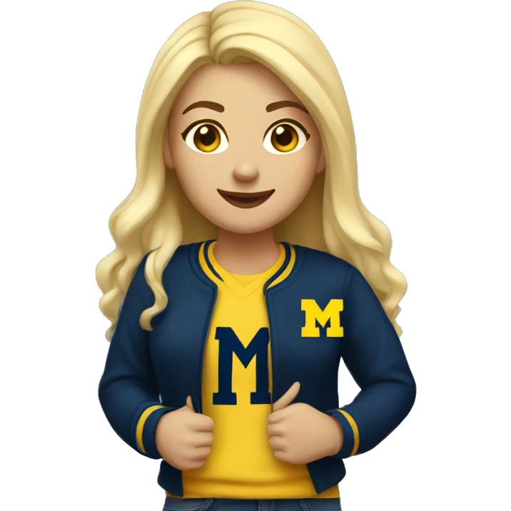 Cute blonde University of Michigan  emoji
