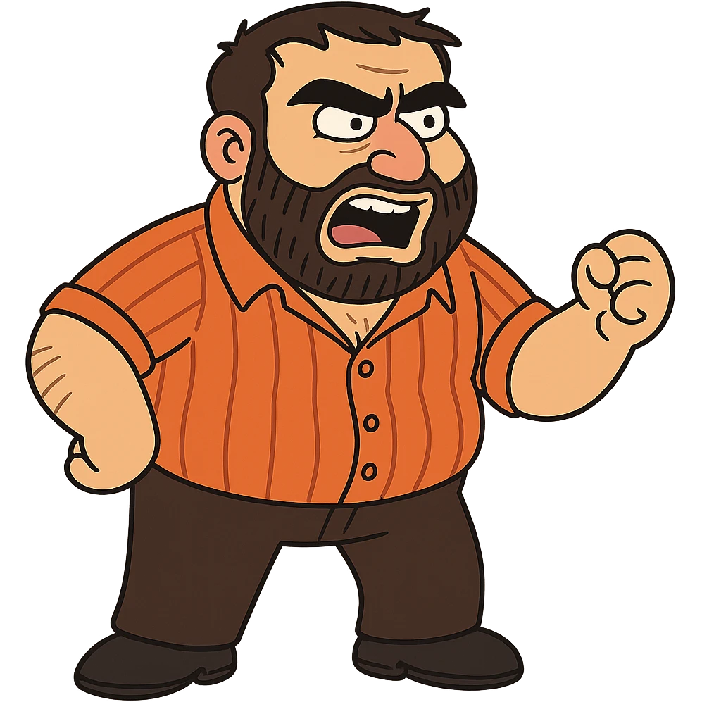 Recep İvedik Turkish comedy character exaggerated features bold colors playful style emoji