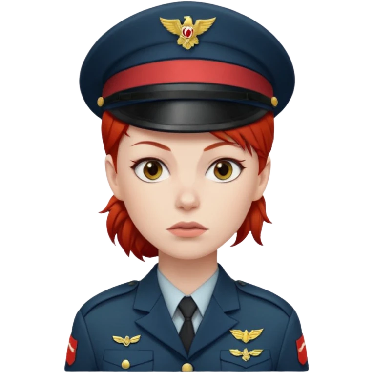 Female Soldier red hair just emoji