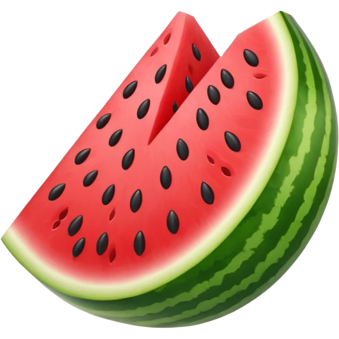 Watermelon slice with star-shaped seeds. emoji