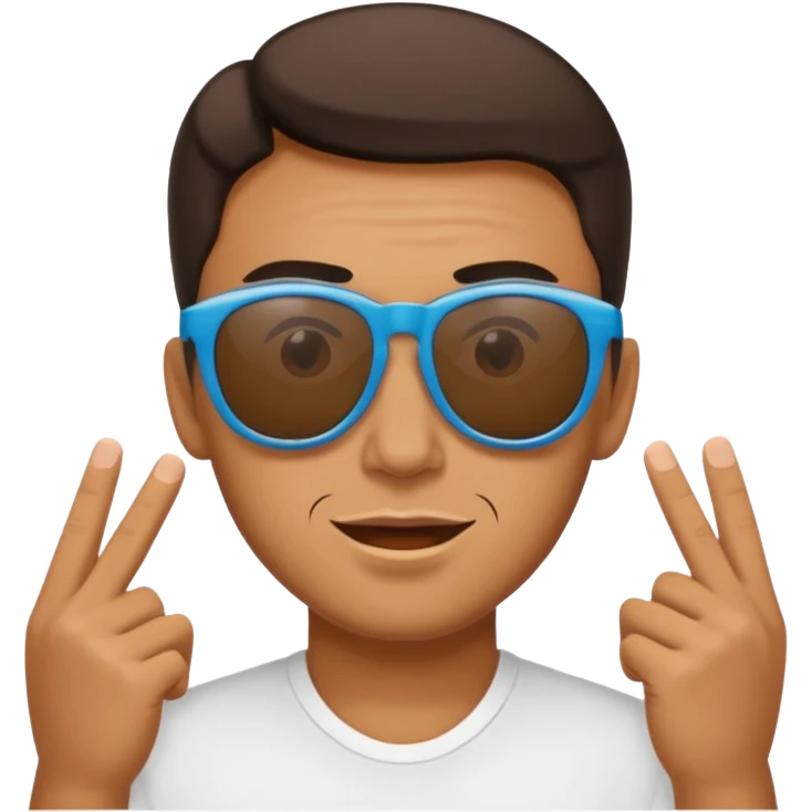 Dude with sunglasses saying aw heck nah emoji