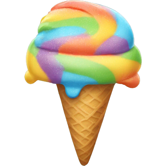 Rainbow ice cream emoji