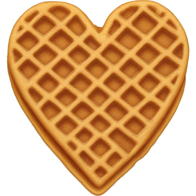 Beige heart waffle emoji