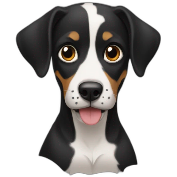 Perro rotwailer negro emoji