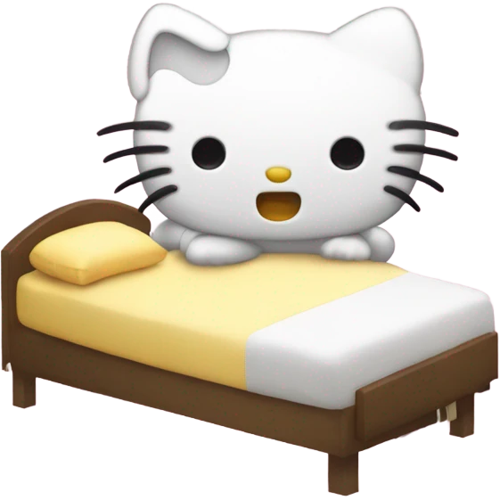 Hello Kitty Honig to sleep scared  emoji