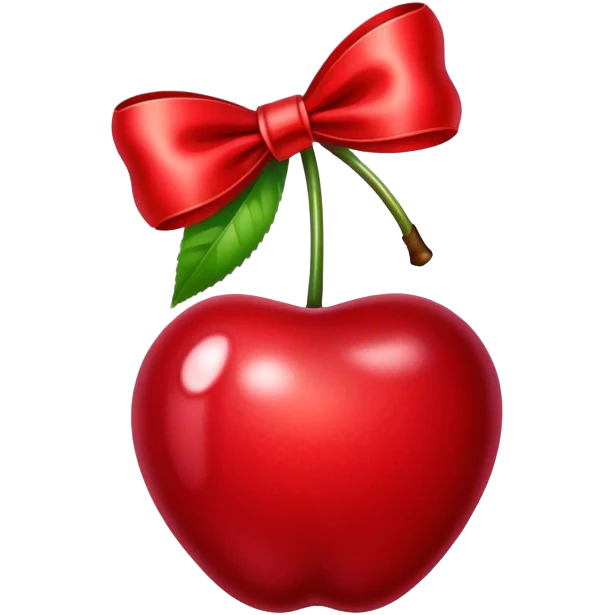 Cherry with bow emoji