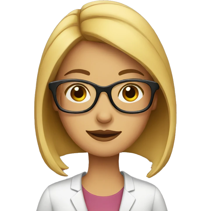 Woman with glasses and books emoji