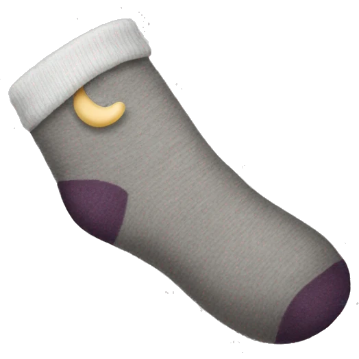 A sock sleeping emoji
