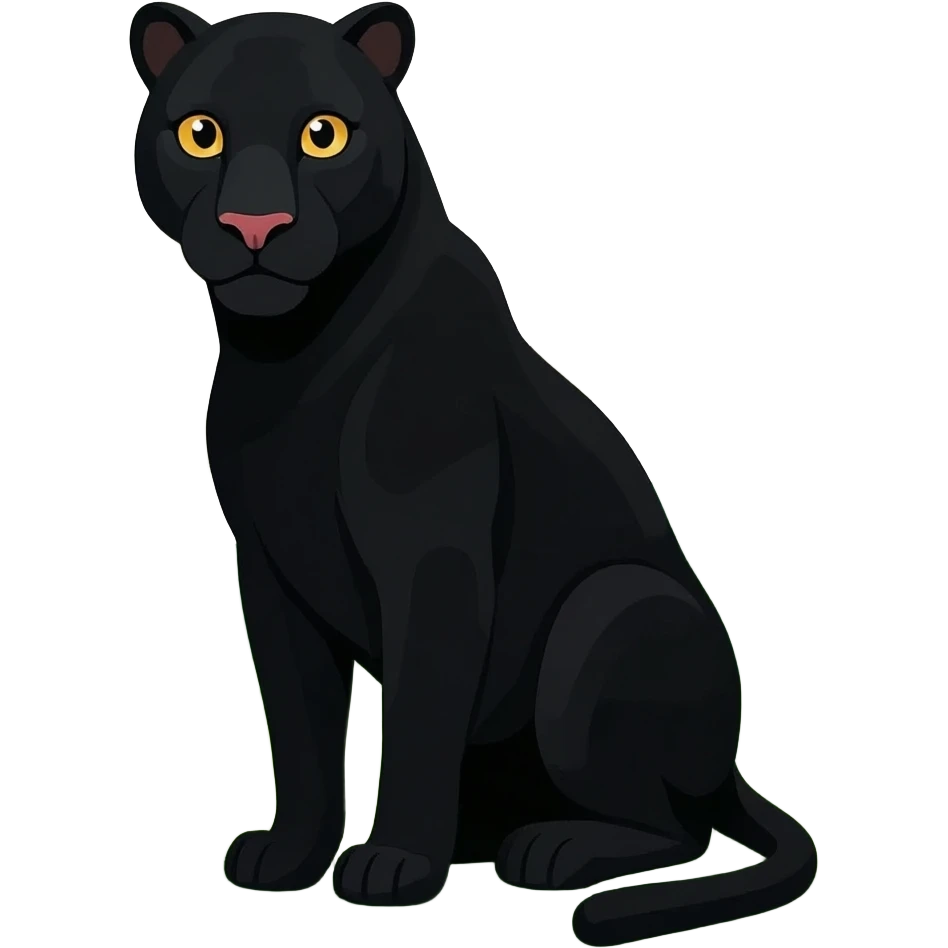 Black Jaguar guarding emoji