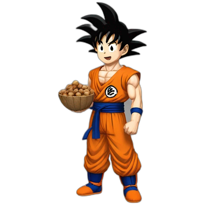 goku holding nuts emoji