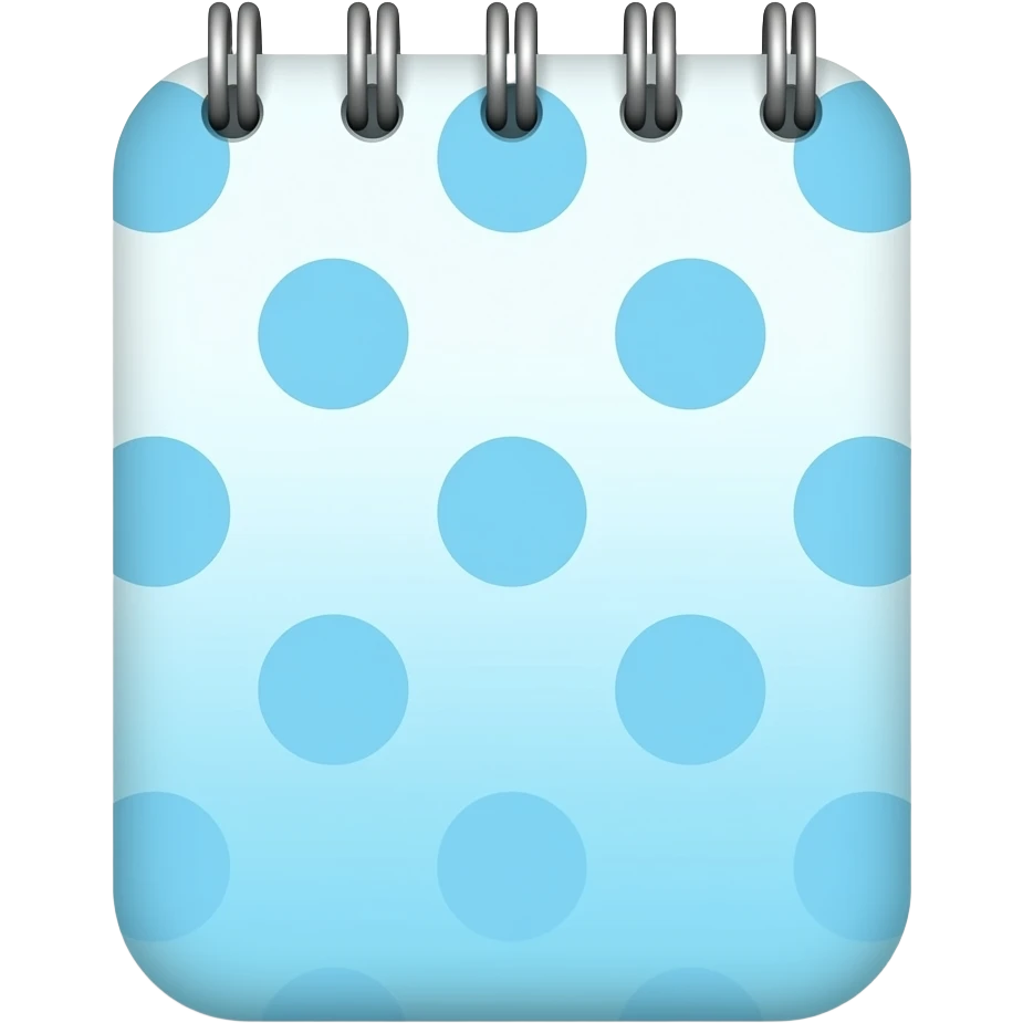 Journal aesthetic polkadots  light blue emoji