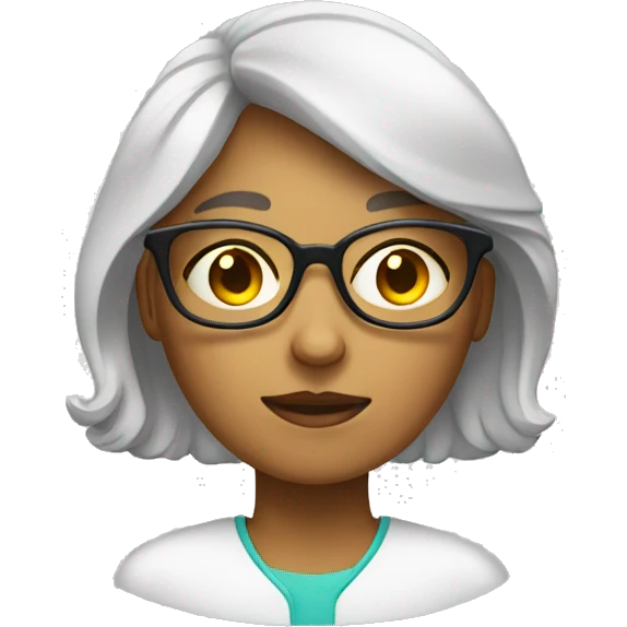 shrink female with spectacles emoji