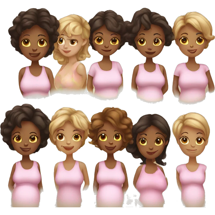 group of pregnant ladies emoji