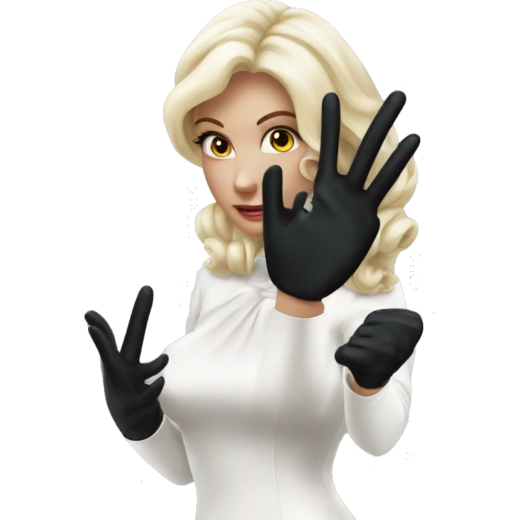 Black Latex gloves elegant  emoji