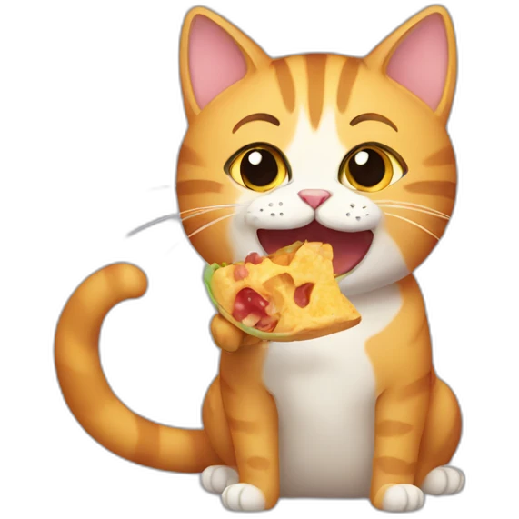 Cat eating emoji