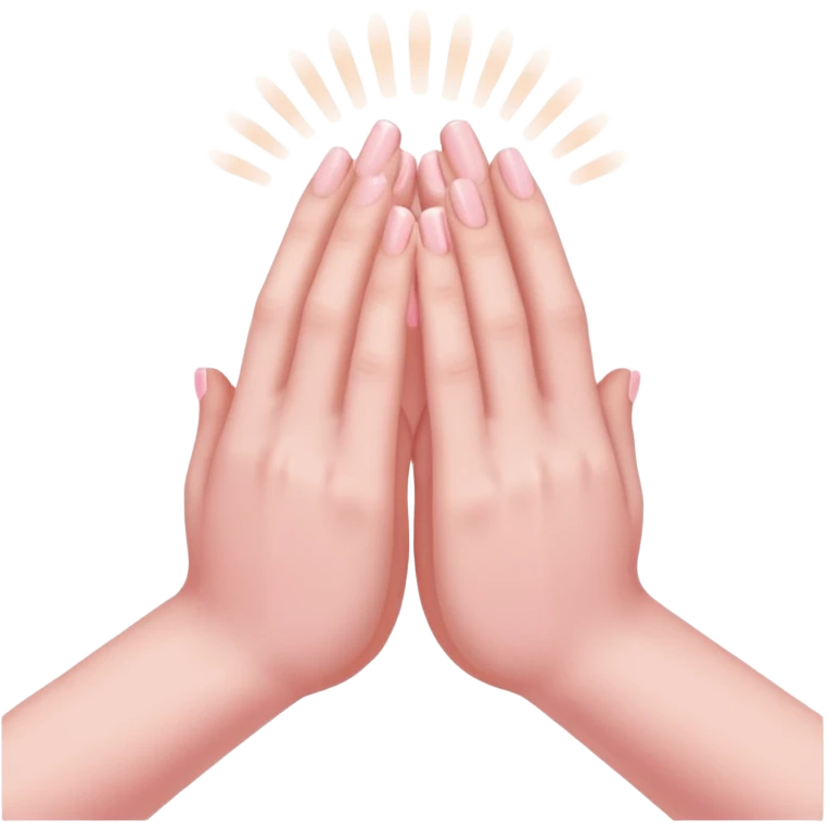 pray hands soft pink emoji