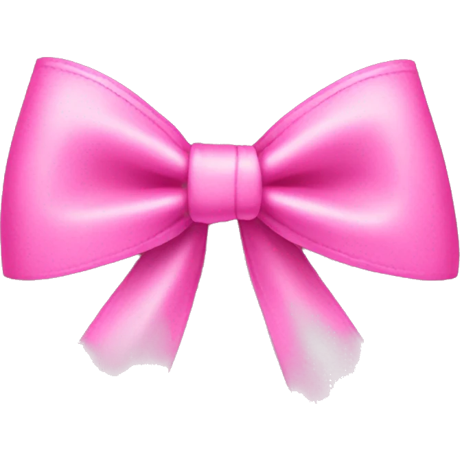 Pink coquette bow emoji