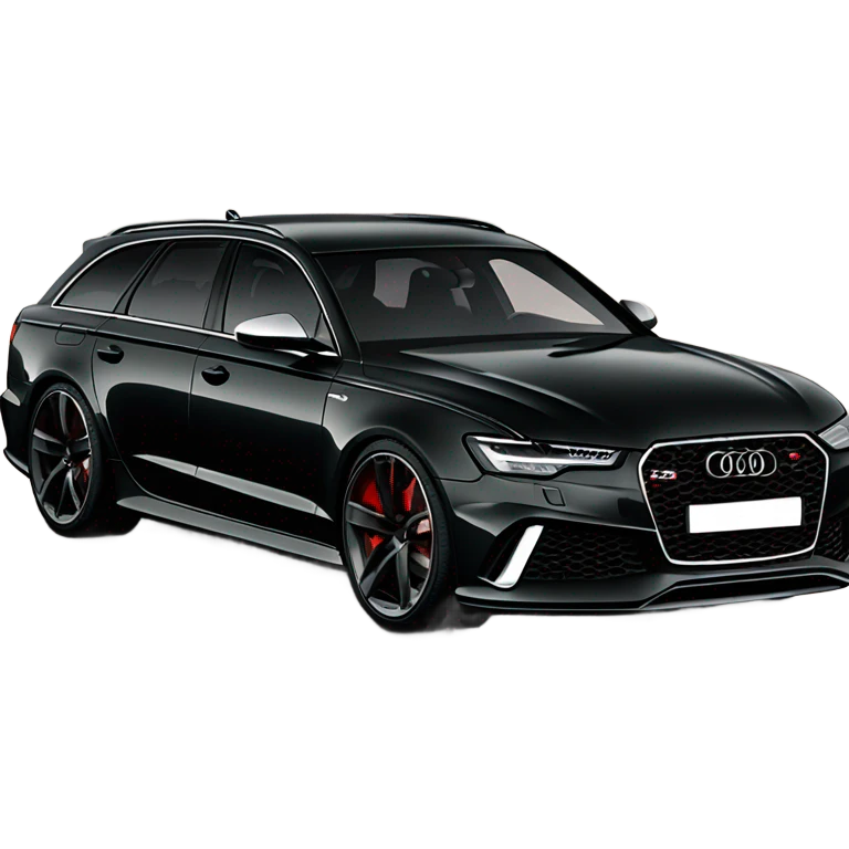 Black Audi rs6 driven by goat  emoji