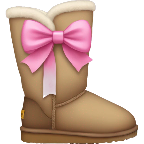 Uggs with pink bow emoji