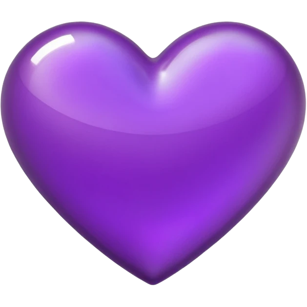 A photograph of a high-quality 3D purple heart-shaped emoji with a polished, glossy finish.The texture is smooth and candy-like, with a glass-like sheen that gives it a modern, high-end aesthetic. Add text as "LGB" in centre of heart emoji