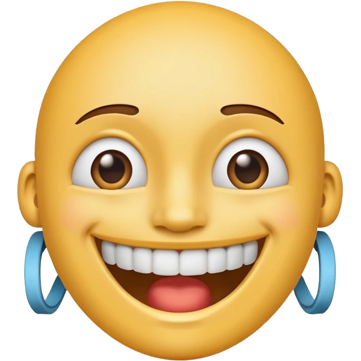 😁 this emoji but with braces emoji