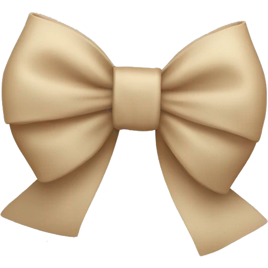 Beige bow  emoji