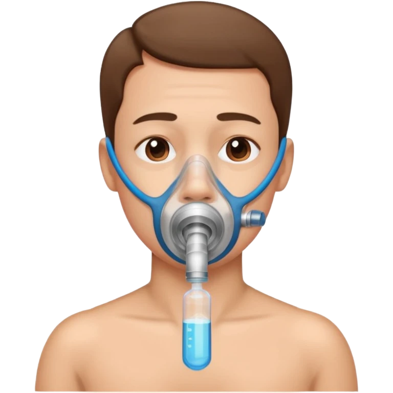 Side profile nose breathing oxigen emoji