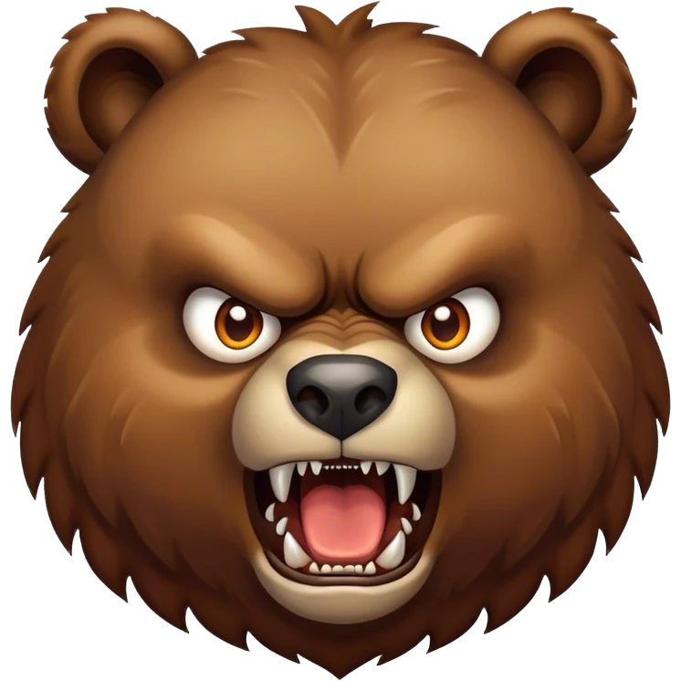 Angry bear emoji