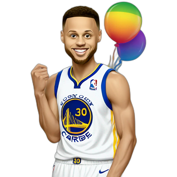 steph curry with gay pride shirt on emoji