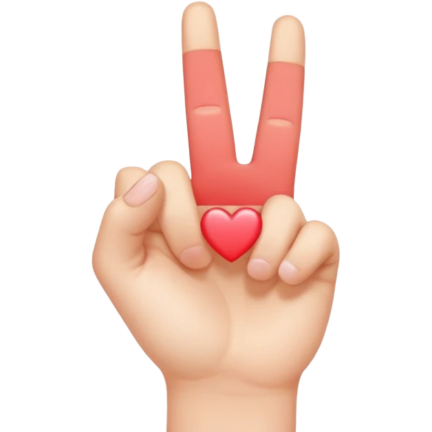 One hand crossing index finger over thumb like the Kpop finger heart emoji