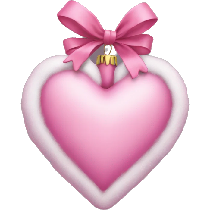 Pink christmas heart just one emoji