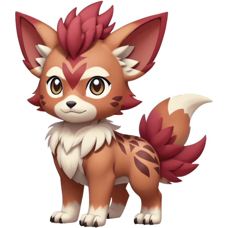 Male cute cool anime-styled Falvie-Fionbri-fantasy-creature-Fakémon-Pokémon, full body, with markings emoji