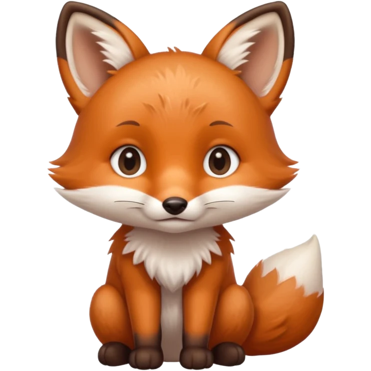 face of a cute baby fox emoji