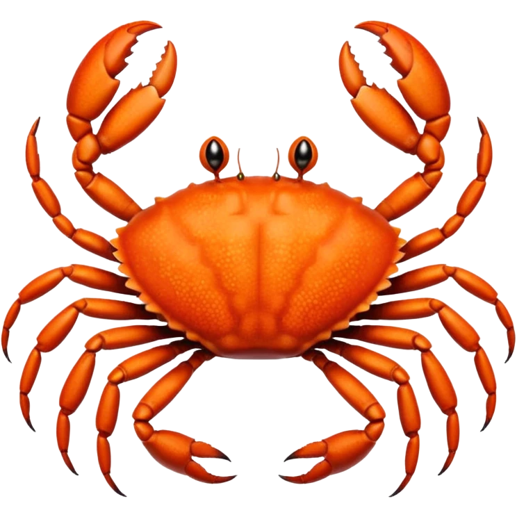 A crab with a total of eight legs emoji