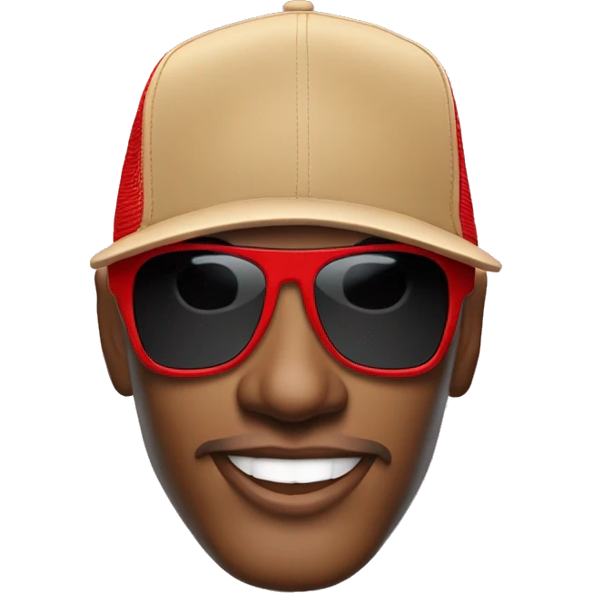 Theo von comedian with red trucker hat and sunglasses emoji