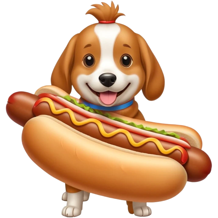 Hot dog + dog emoji