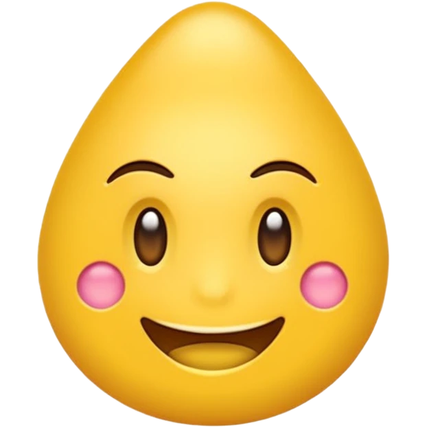 Maracujá estilizado, amarelo vibrante, carinha fofa e expressiva, traços simples em estilo emoji, fundo transparente. emoji