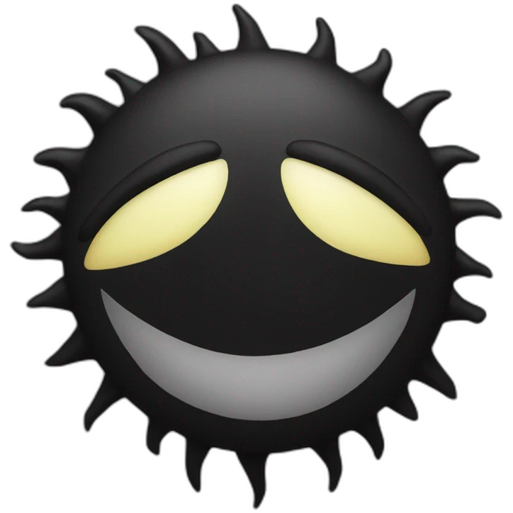 Black sun emoji