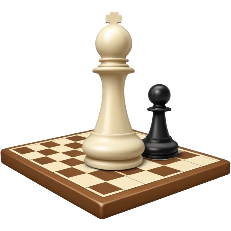 chessboard with a single white pawn in the foreground emoji